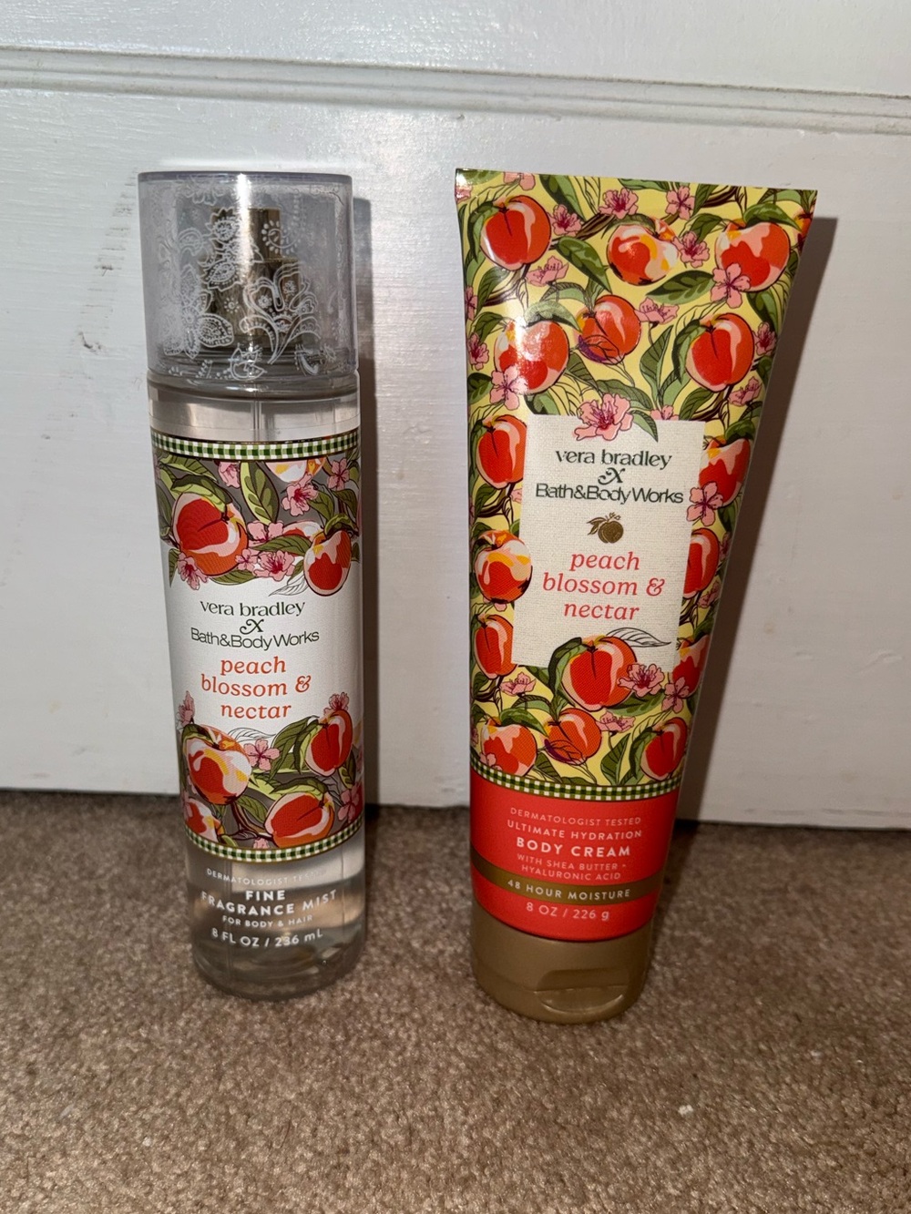 New Bath & Body Works + Vera Bradley Peach Blossom and Nectar Set